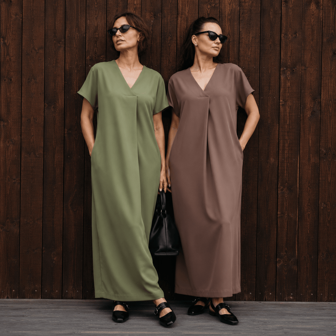 Libre Dress — Choco & Green - BeaA - Be At Home with Yourself