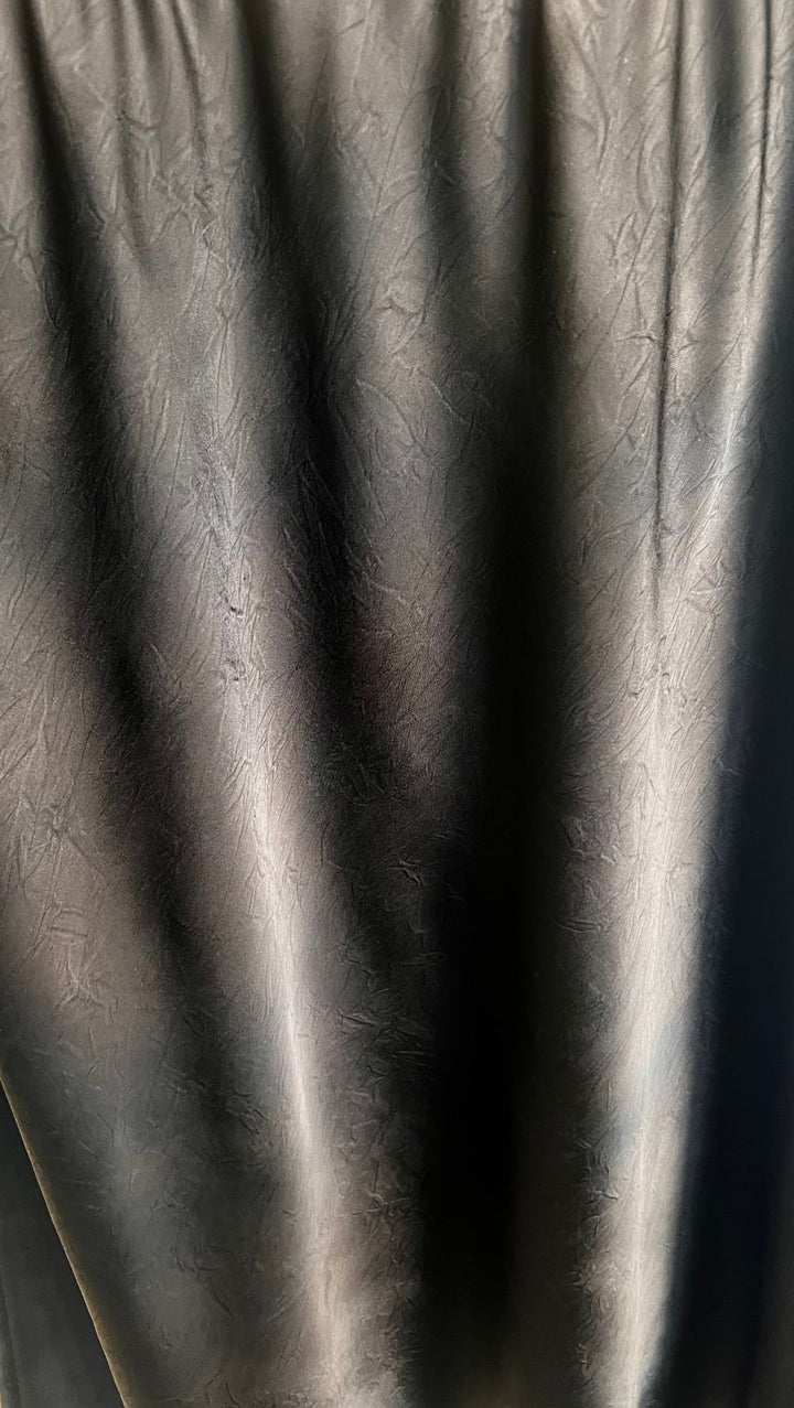 Midi Skirt Silk Satin Black