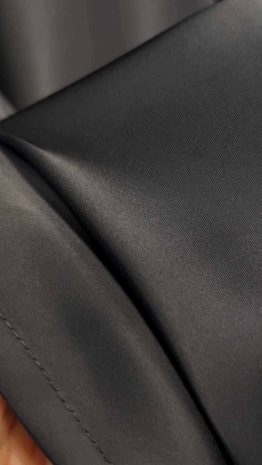 Midi Skirt Silk Satin Black