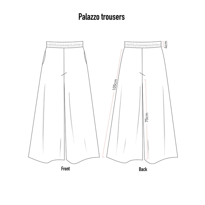 Pigeon blue Silk Palazzo Trousers