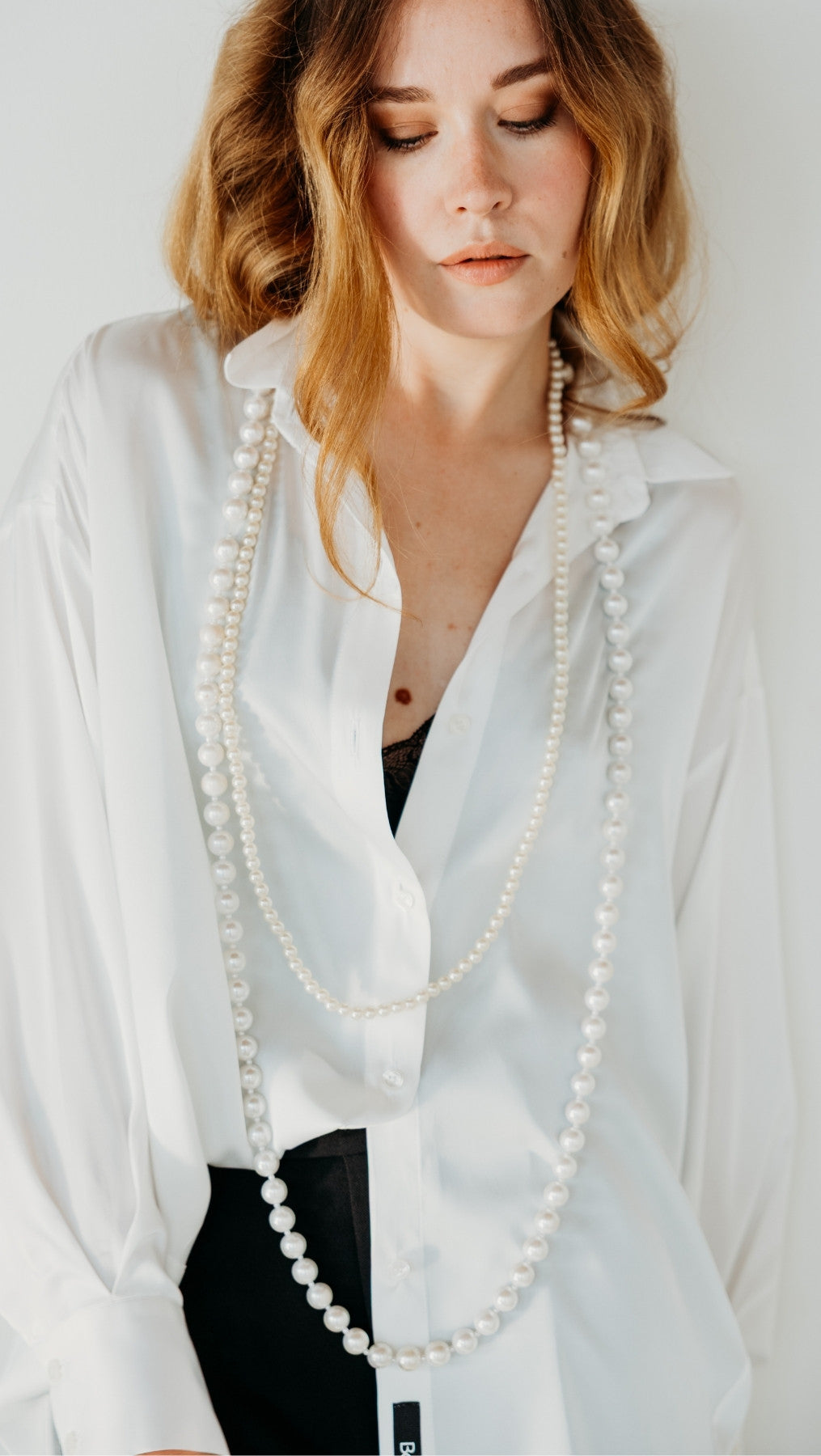 Silk shirt White