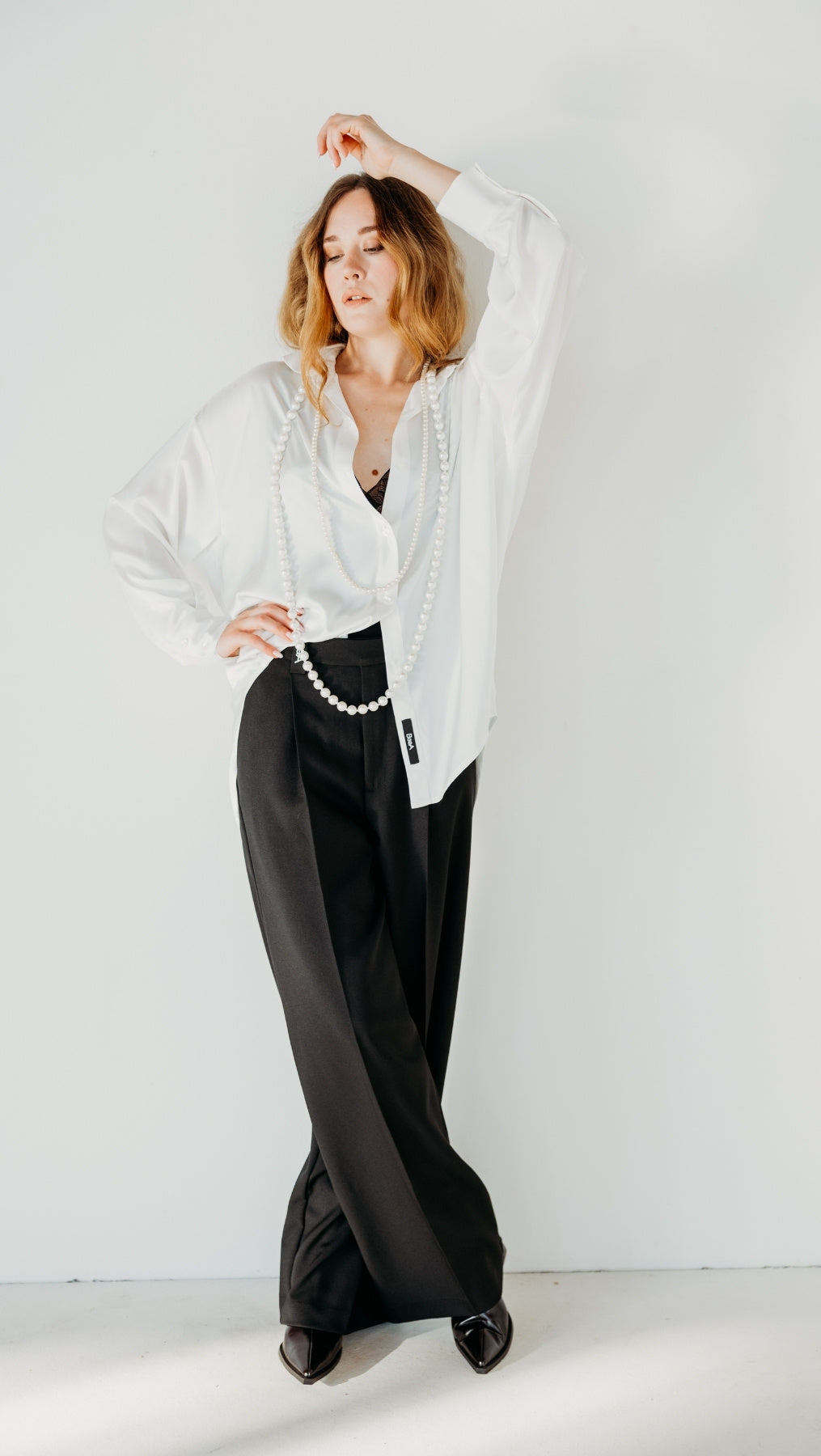 Silk shirt White
