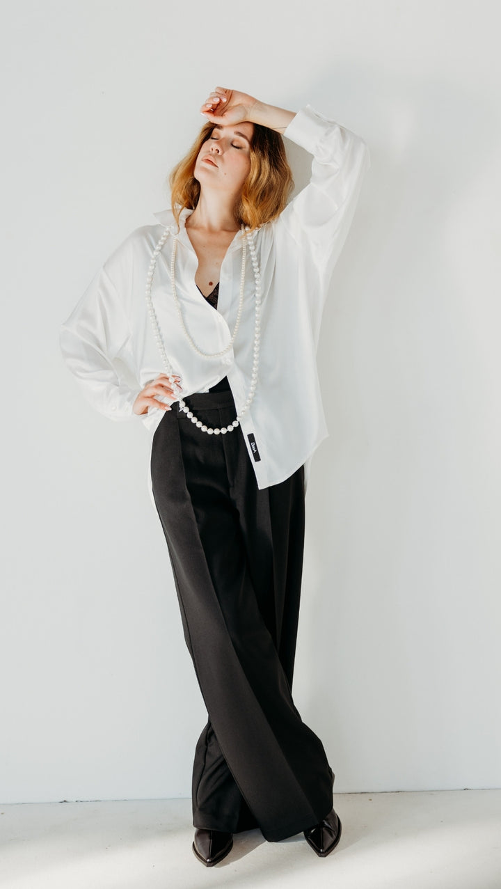 Silk shirt White