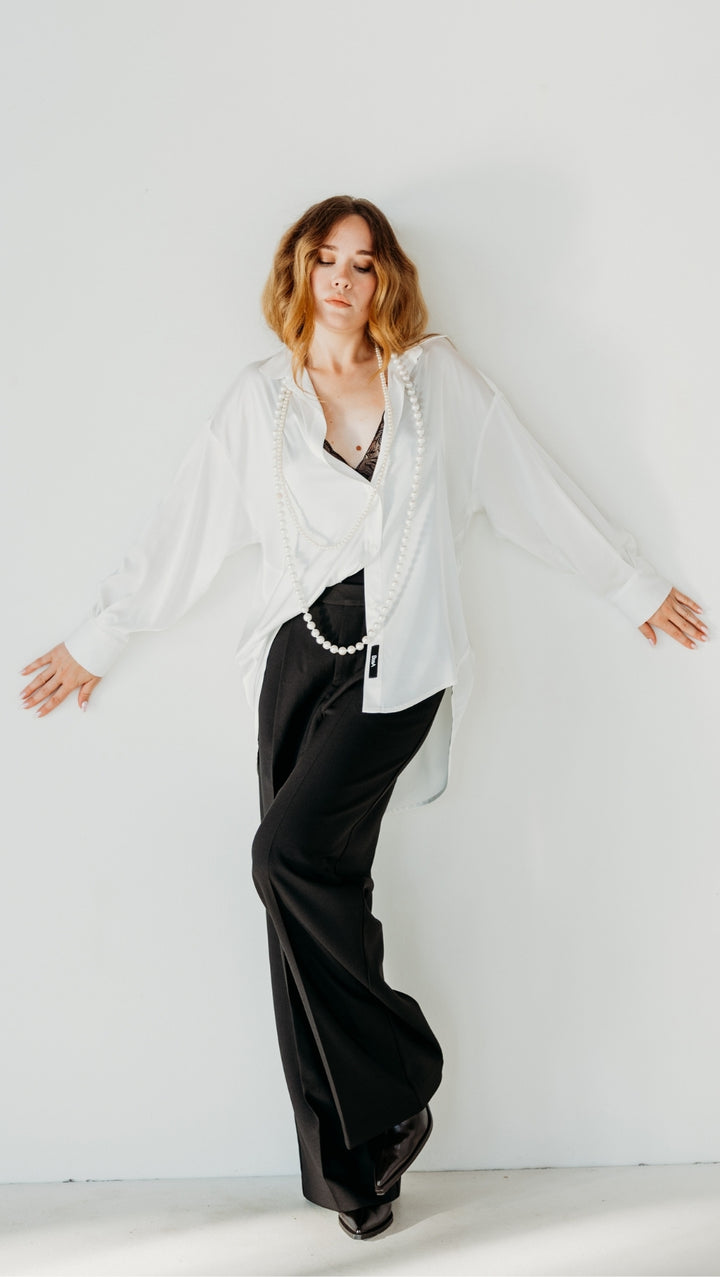 Silk shirt White