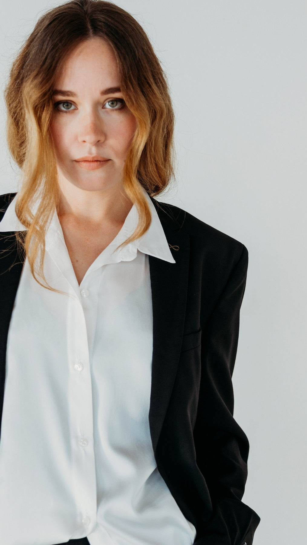Silk shirt White