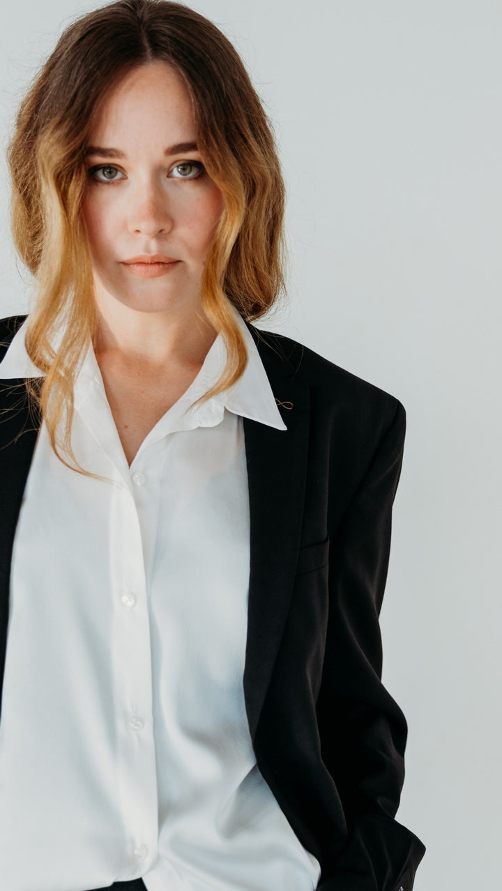 Silk shirt White