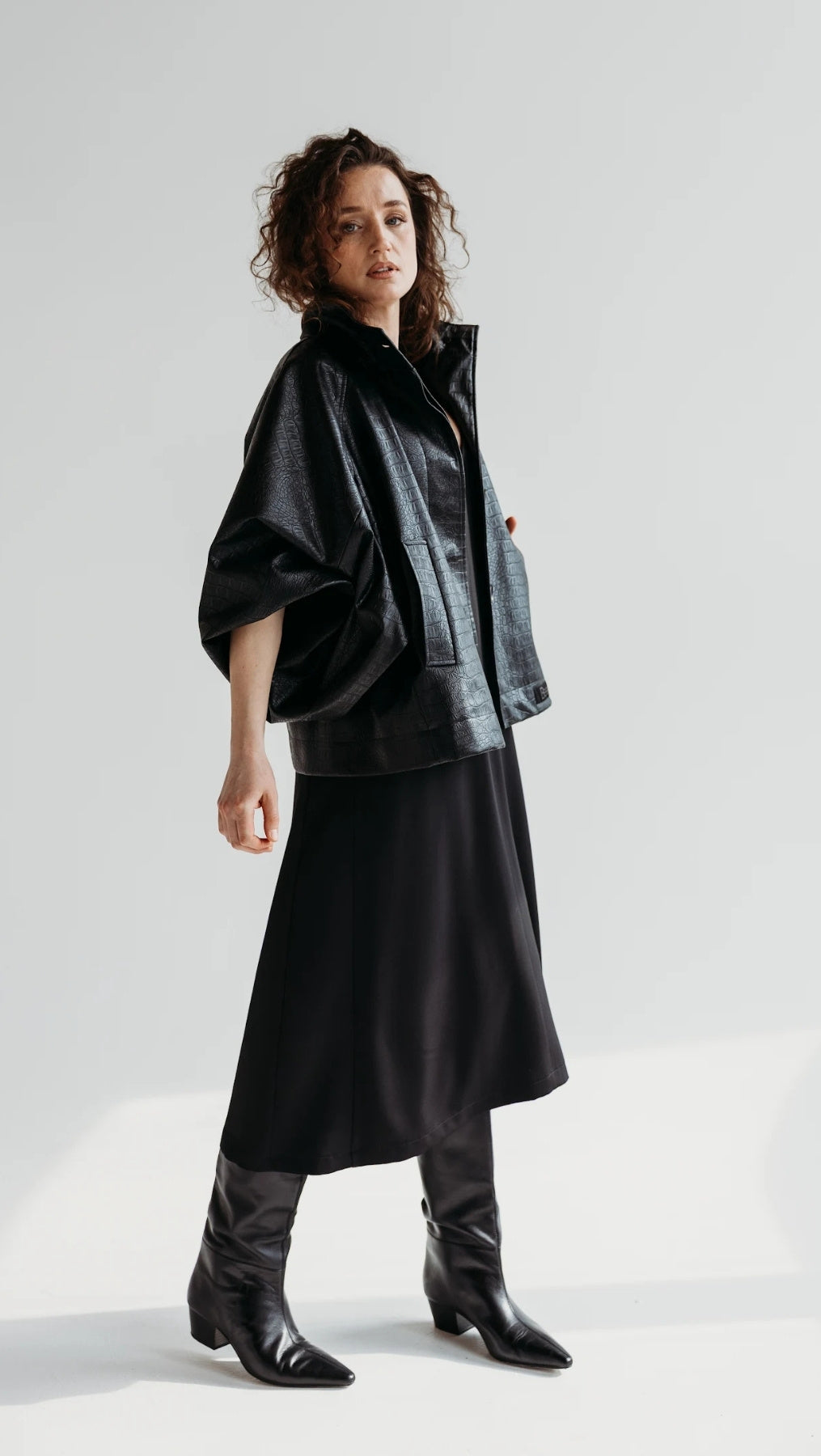 Eco-leather jacket Noir Croc