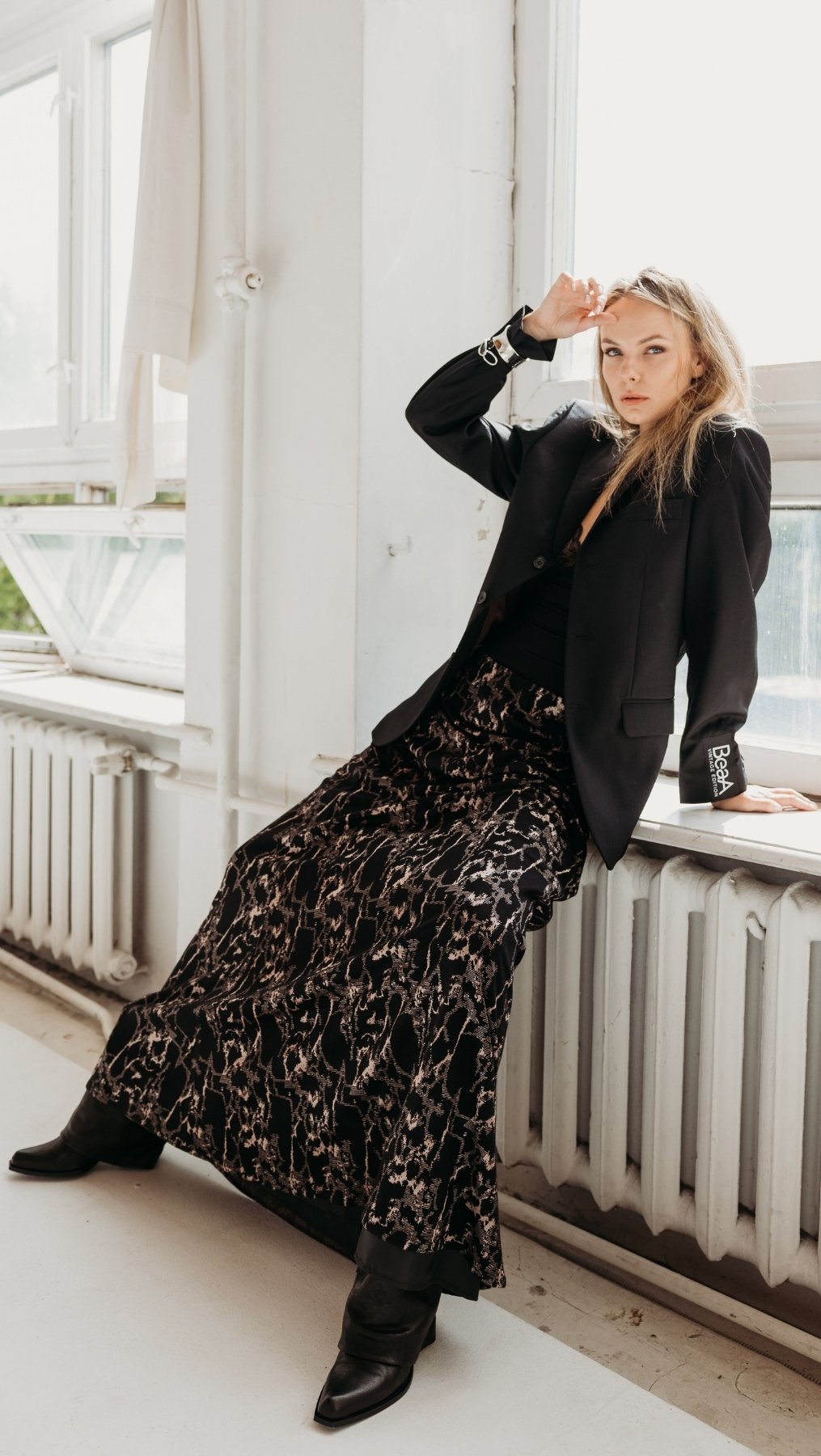 Длинная юбка Sable Noir