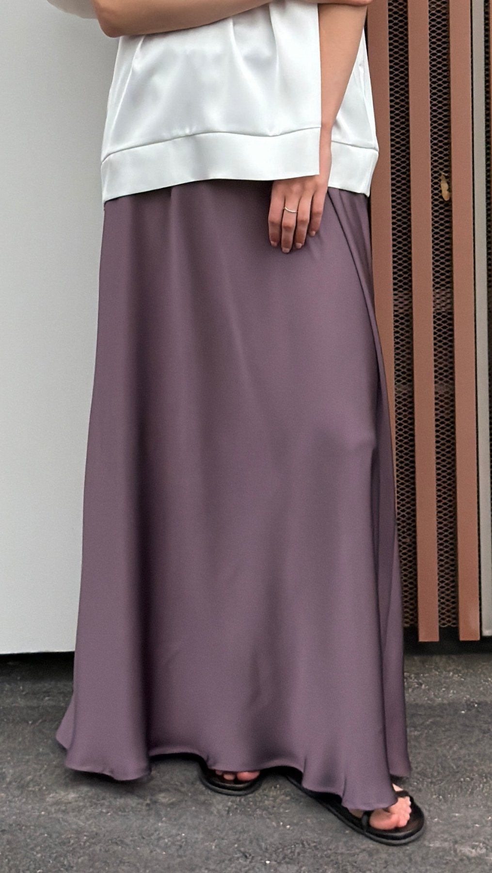 Midi Skirt – Extended Length Mauve