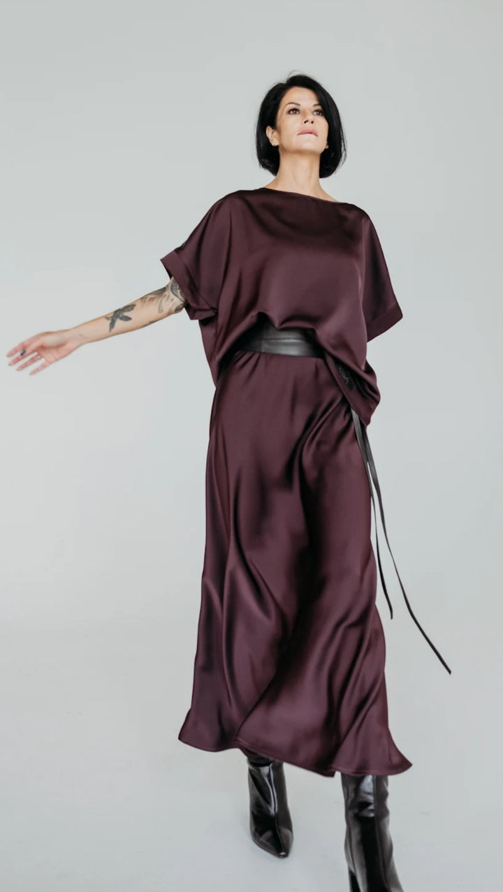 Midi skirt Deep Plum