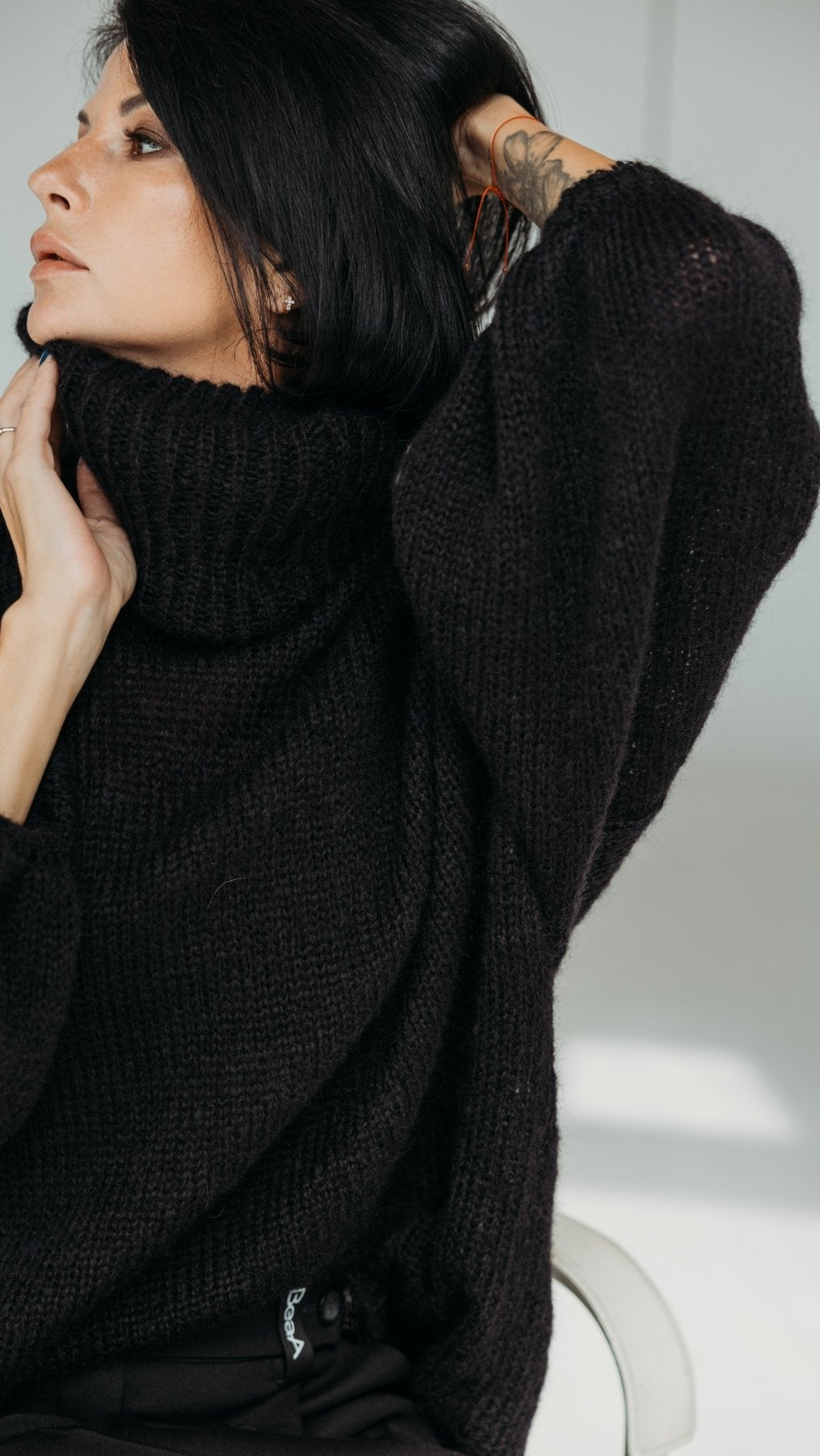 Oversized Sweater kidmohair Black