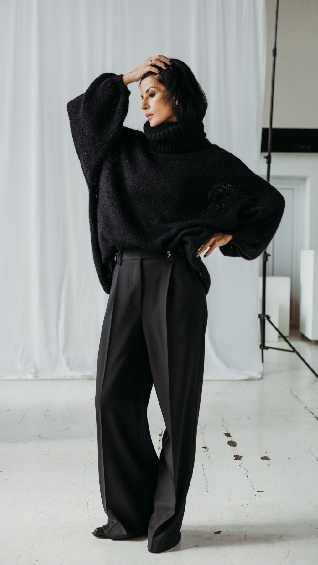 Oversized Sweater kidmohair Black