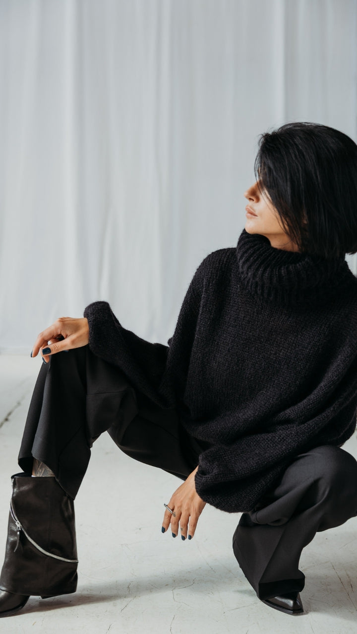 Oversized Sweater kidmohair Black
