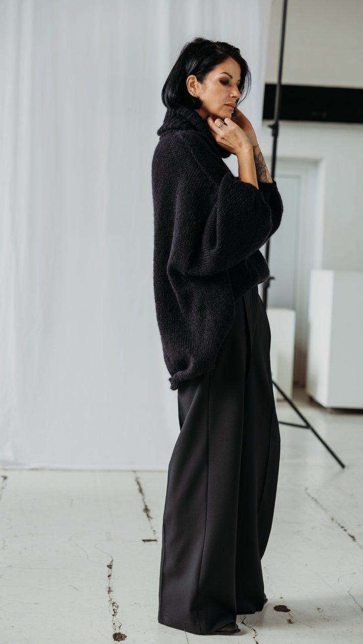 Oversized Sweater kidmohair Black