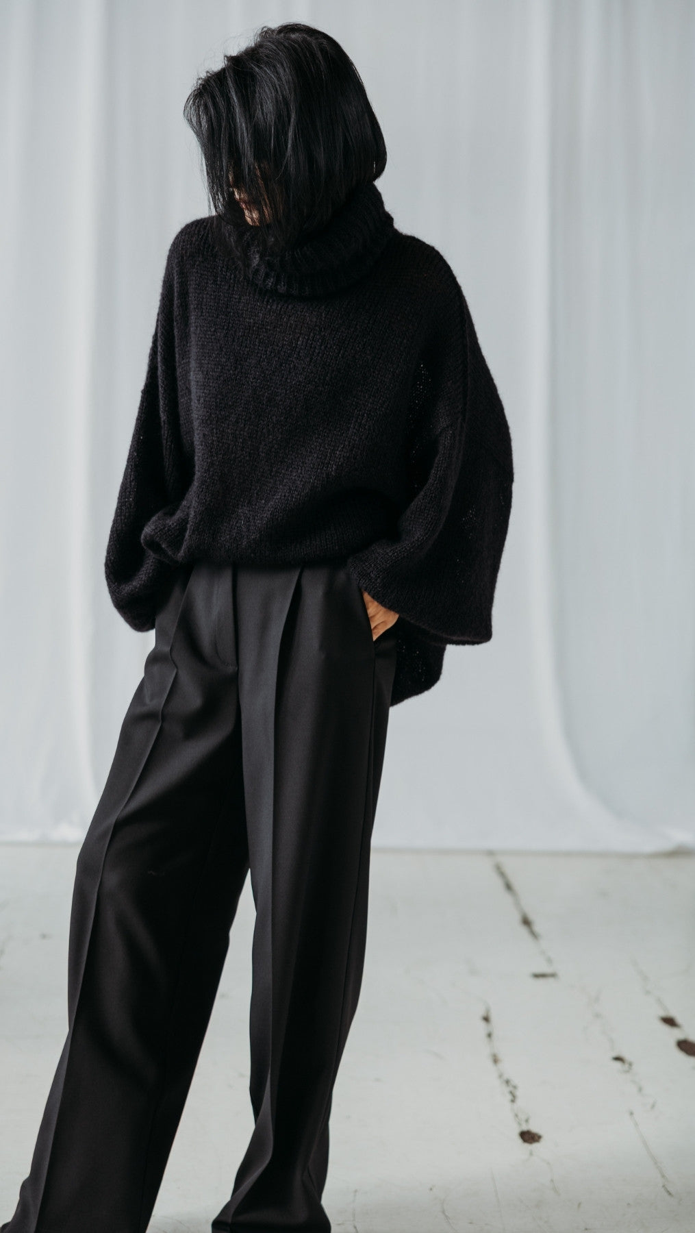 Oversized Sweater kidmohair Black