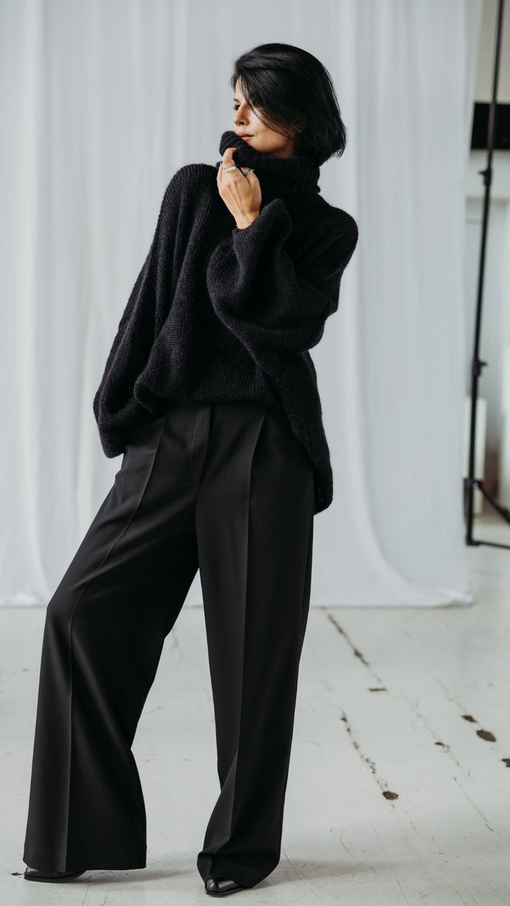 Oversized Sweater kidmohair Black