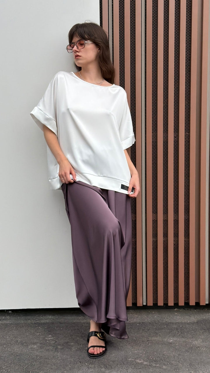 Midi Skirt – Extended Length Mauve