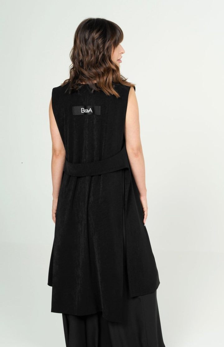 Black midi vest BeaA - Be At Home with Yourself