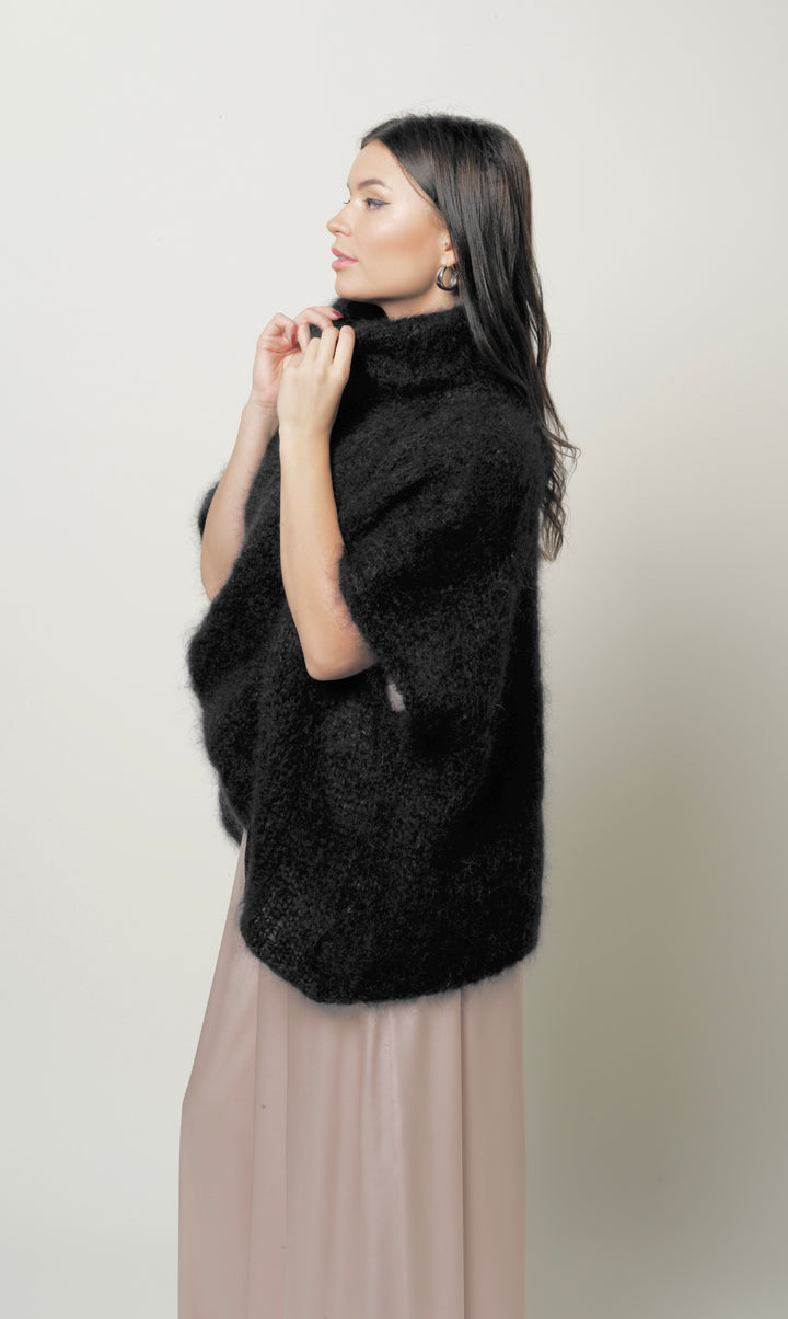 Black mohair vest BeaA - Be At Home with Yourself