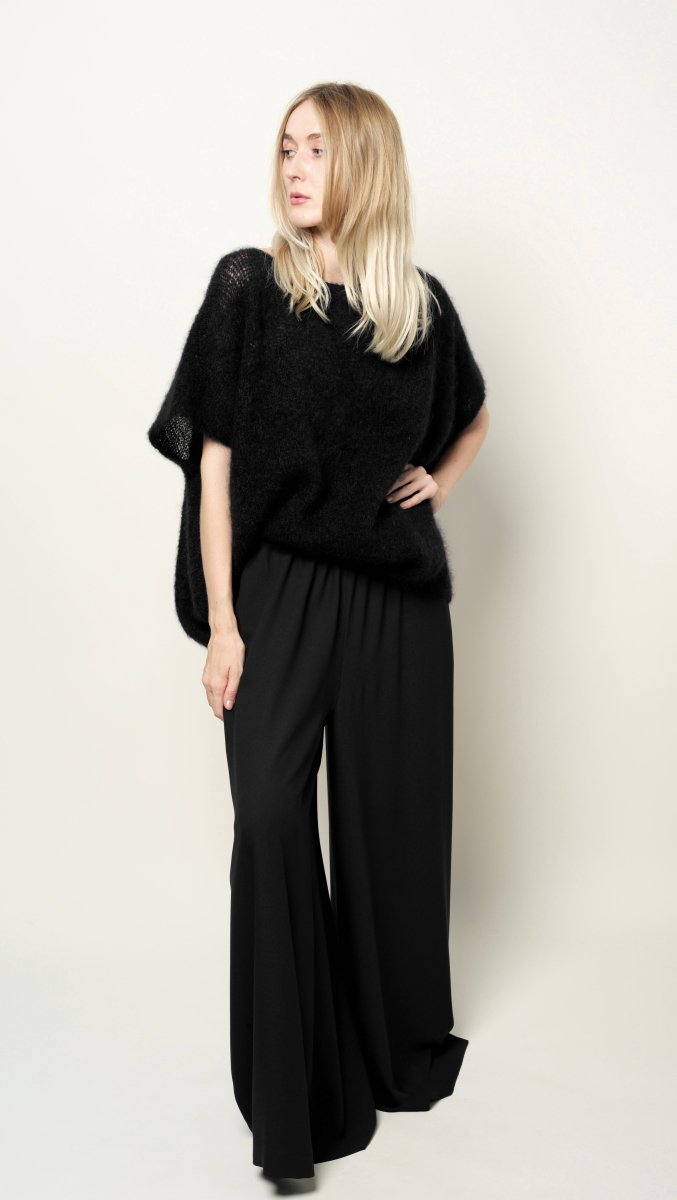 Black palazzo trousers BeaA - Be At Home with Yourself