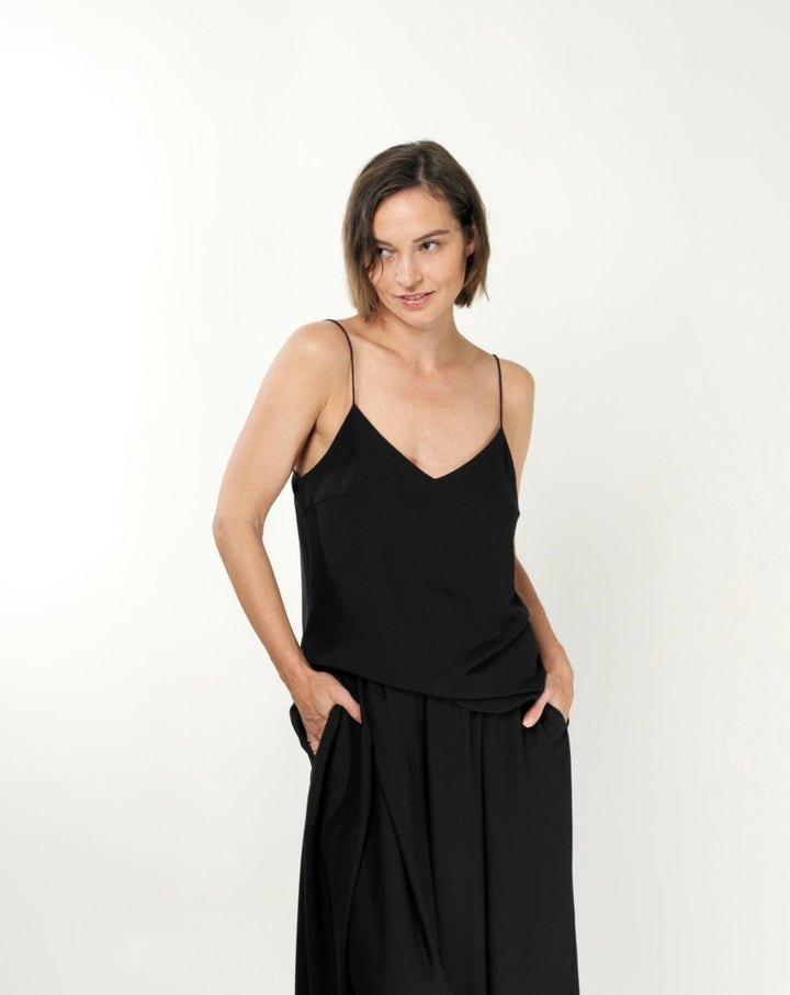 Black top with tiny straps BeaA - Be At Home with Yourself