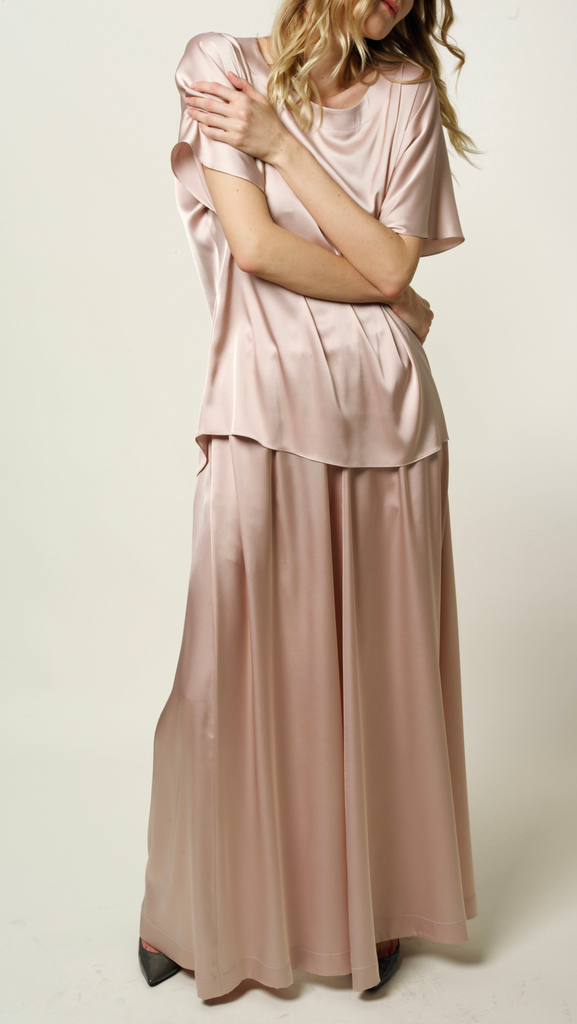 Evening Sand Silk Palazzo Trousers: Elegant Comfort & Style | BeaA – BeaA -  Be At Home with Yourself