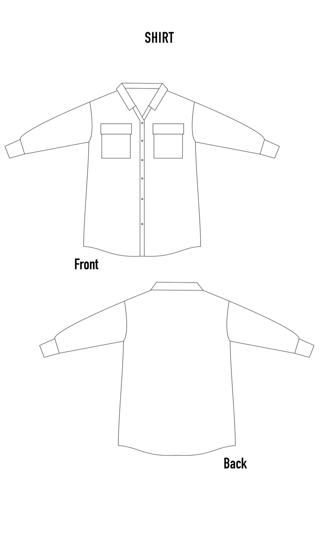 White shirt with front pockets