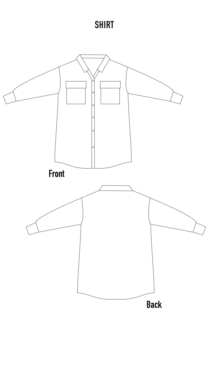 White shirt with front pockets