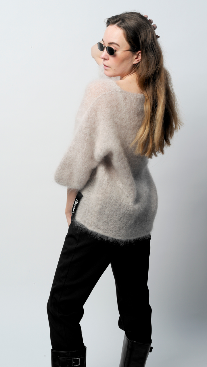 Kid mohair sweater Porcelain BeaA - Be At Home with Yourself