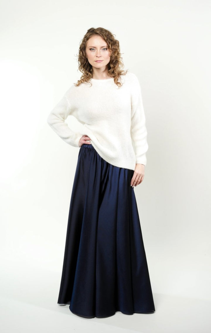 Midnight Blue long skirt BeaA - Be At Home with Yourself