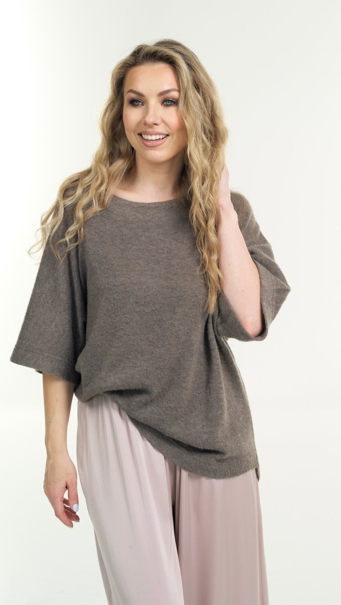 Mohair top in olive color BeaA - Be At Home with Yourself