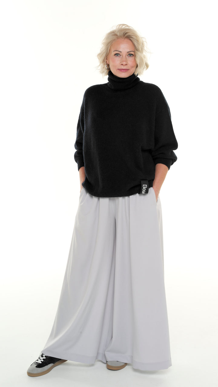 Palazzo Trousers Light Gray