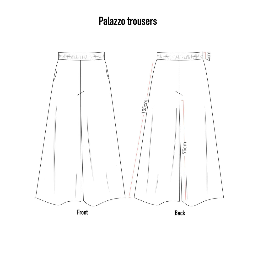 Palazzo trousers Silk Forest green