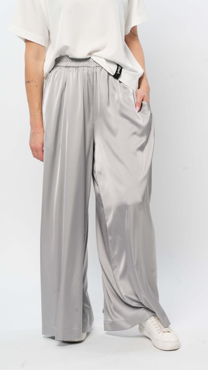 Palazzo trousers Silk Silver