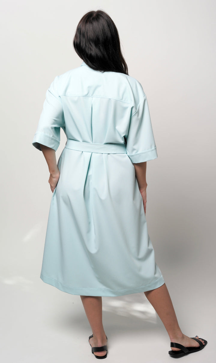 Safari dress Turquoise Pastel color BeaA - Be At Home with Yourself