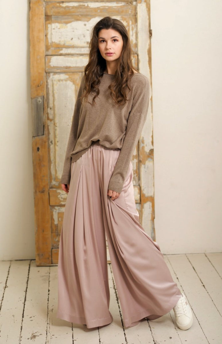 Evening sand color trousers BeaA - Be At Home with Yourself