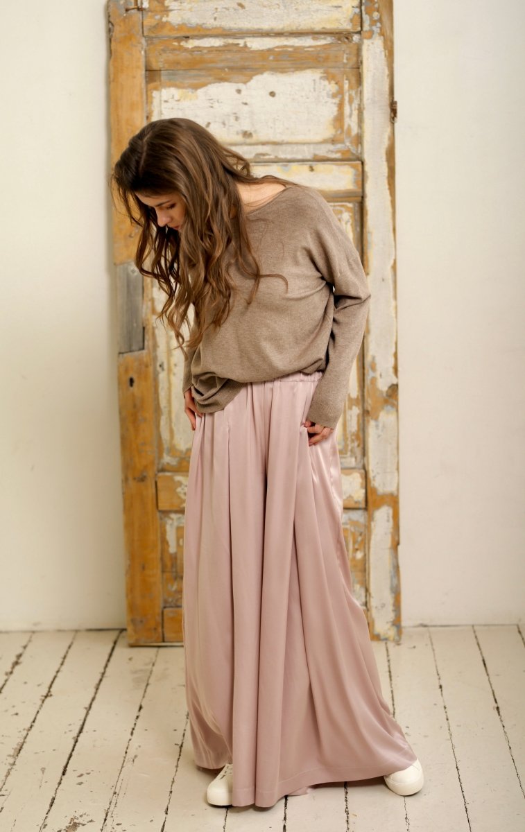Evening sand color trousers BeaA - Be At Home with Yourself