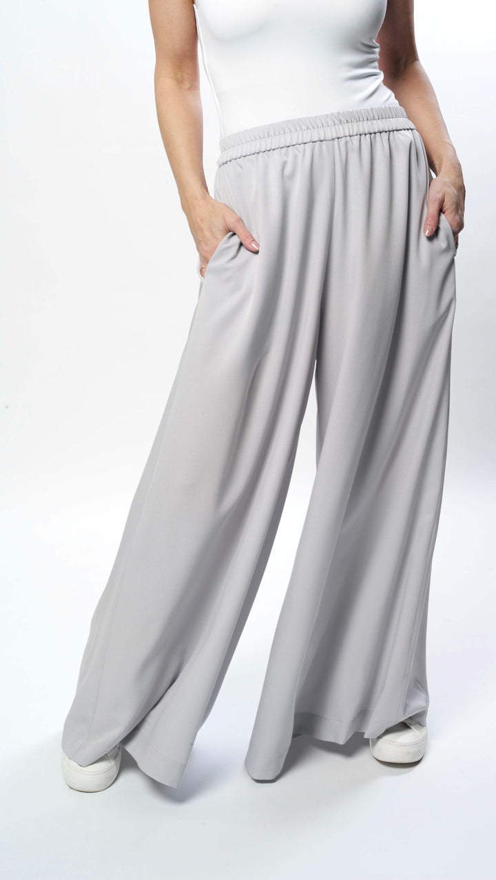 Palazzo Trousers Light Gray