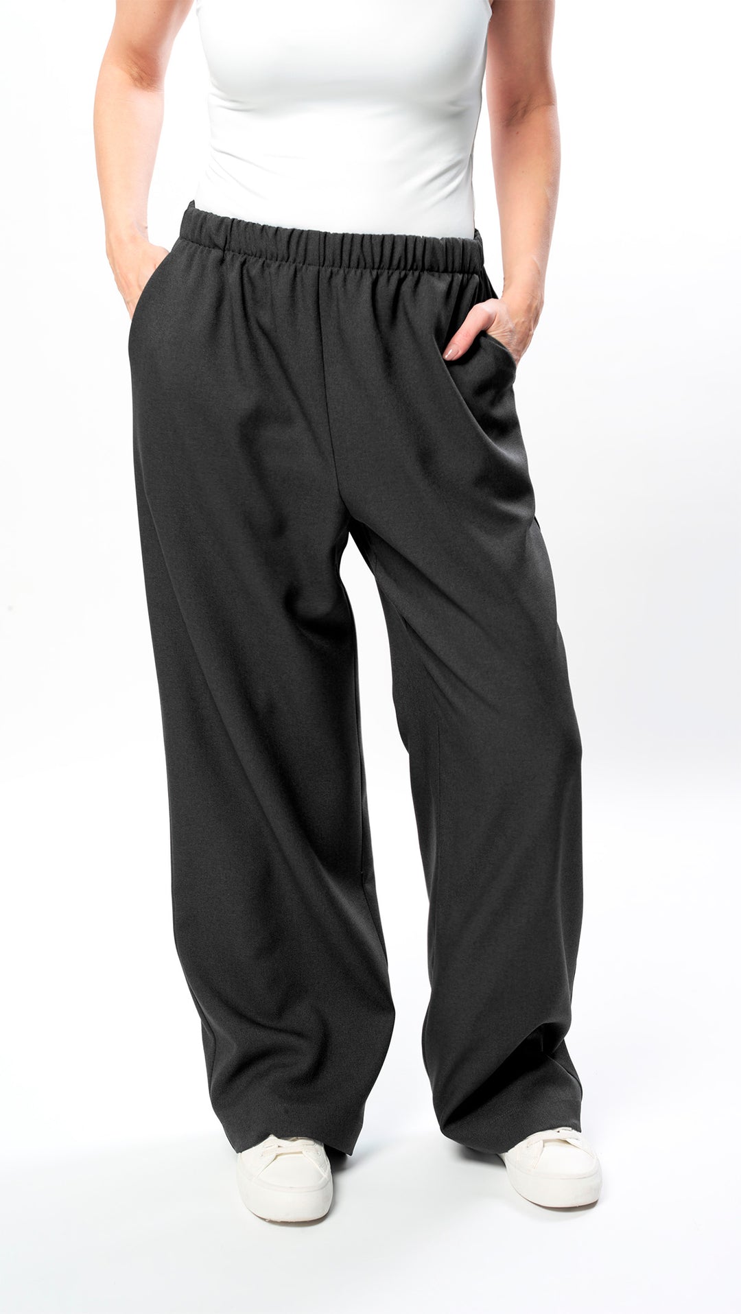 Straight-leg trousers Gray