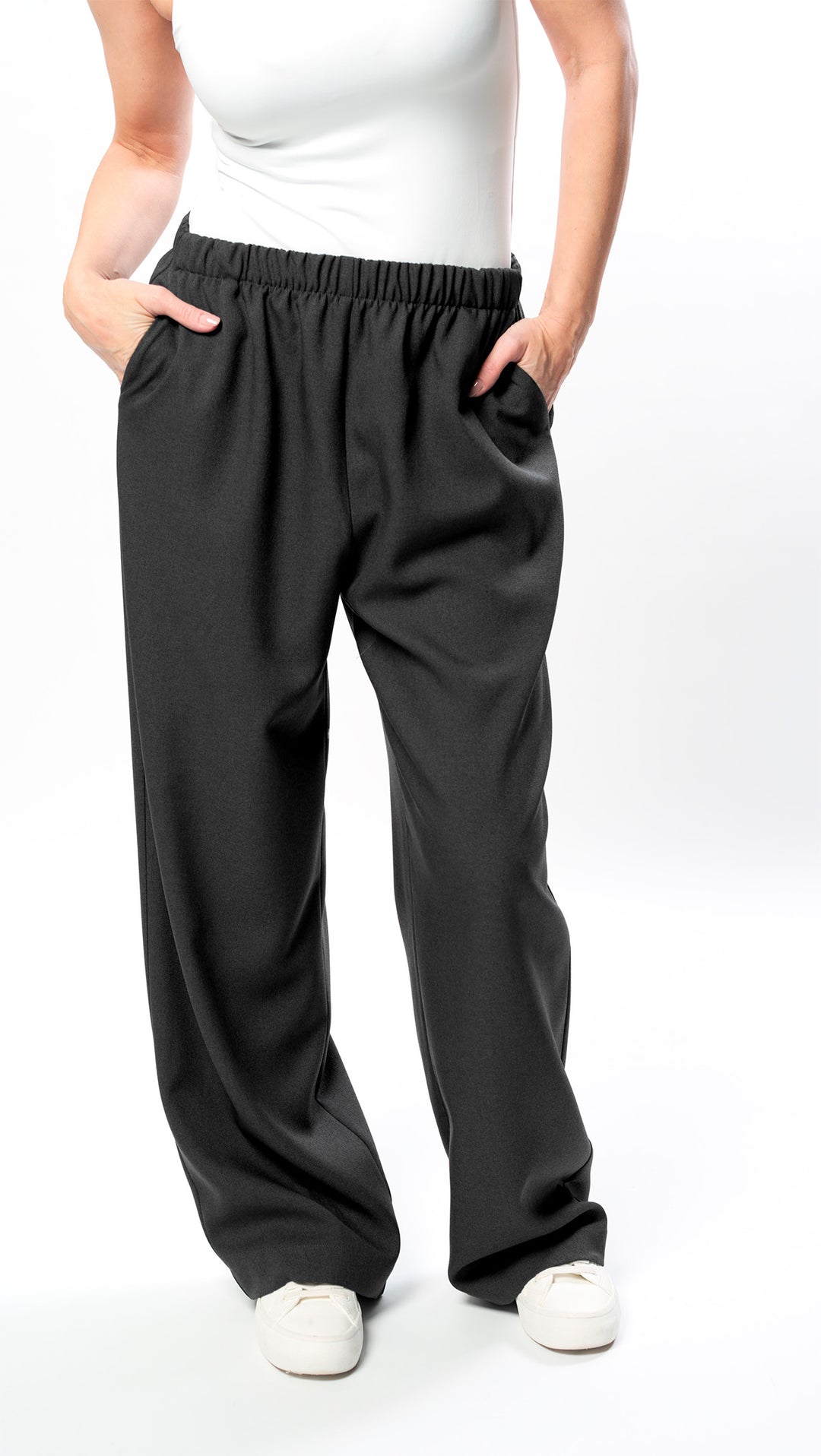 Straight-leg trousers Gray