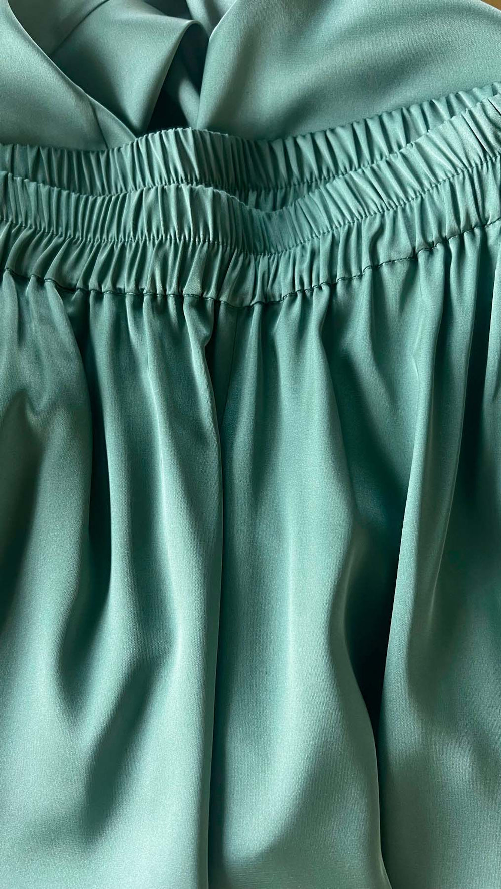 Basil Silk Palazzo Trousers