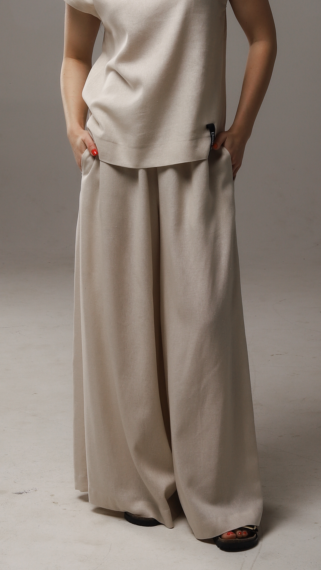 Palazzo trousers Linen Sand