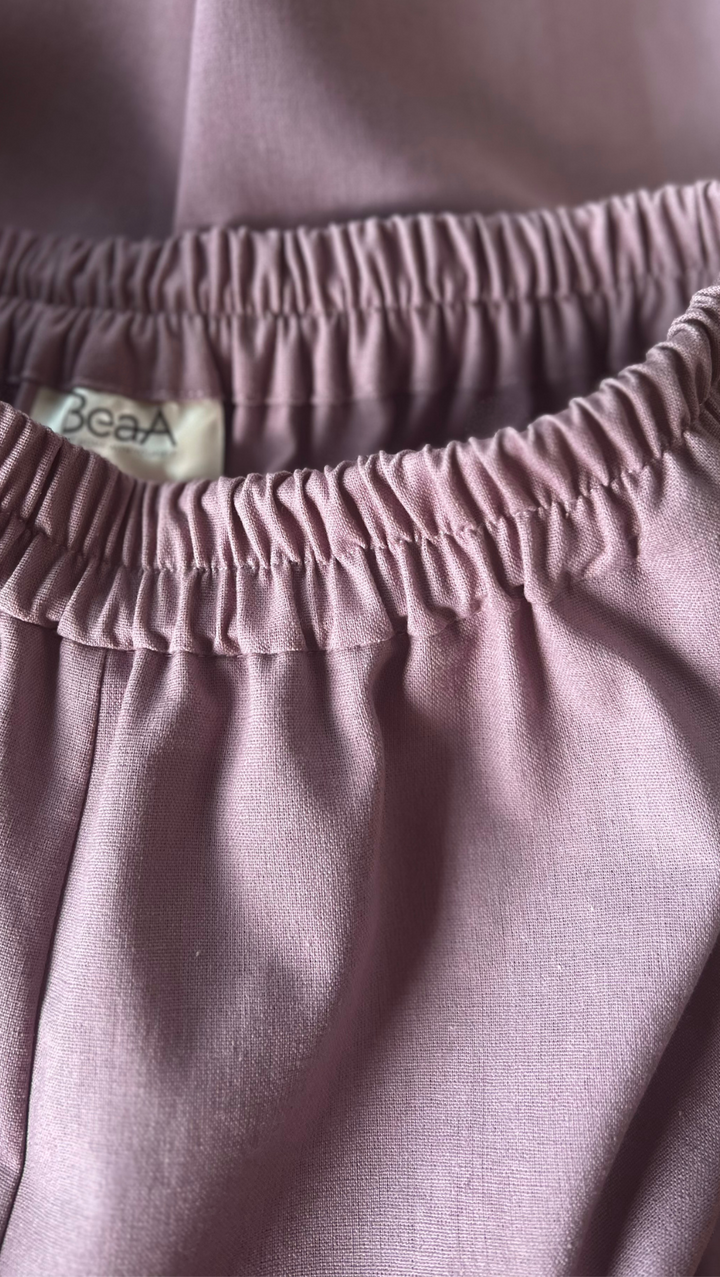 Palazzo trousers Linen Lavender