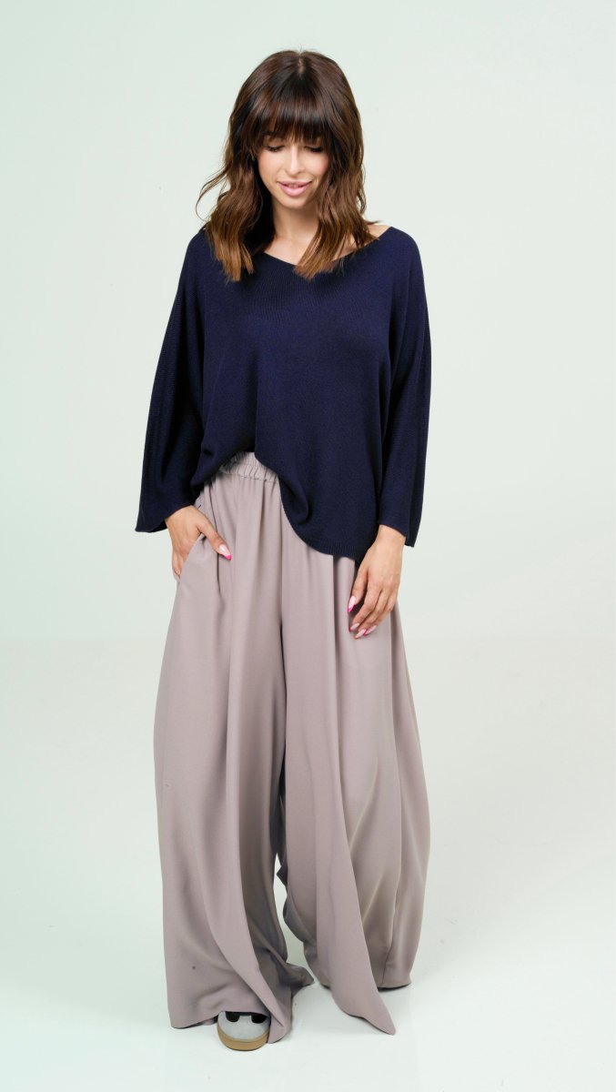 Wide Palazzo Trousers Cocoa Edition BeaA - Be At Home with Yourself