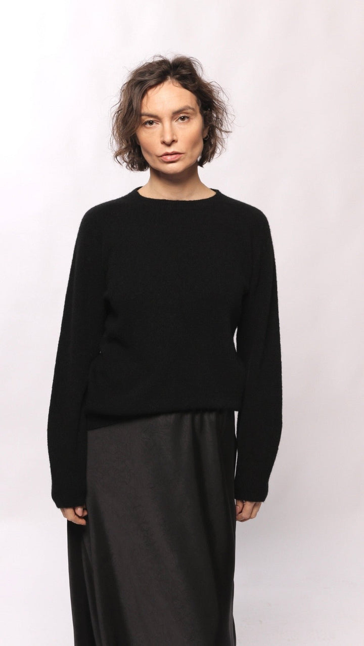 Alpaca and viscose sweater Black - BeaA - Be At Home with Yourself - sweater