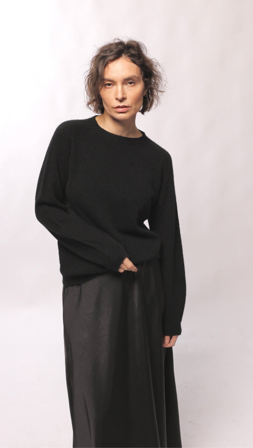 Alpaca and viscose sweater Black - BeaA - Be At Home with Yourself - sweater