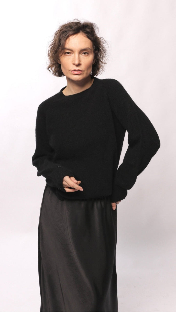 Alpaca and viscose sweater Black - BeaA - Be At Home with Yourself - sweater