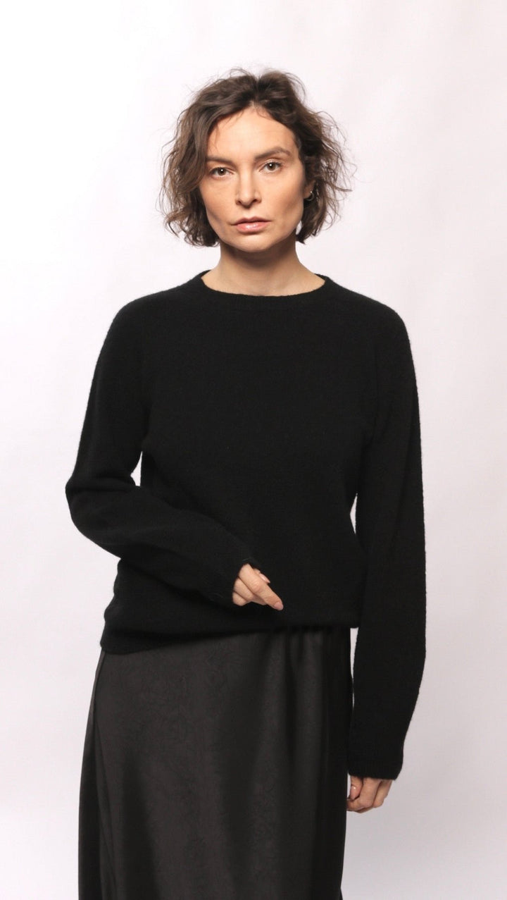 Alpaca and viscose sweater Black - BeaA - Be At Home with Yourself - sweater