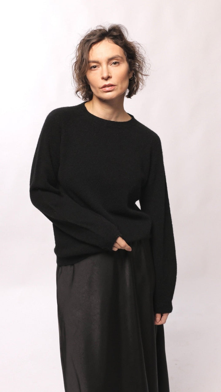 Alpaca and viscose sweater Black - BeaA - Be At Home with Yourself - sweater