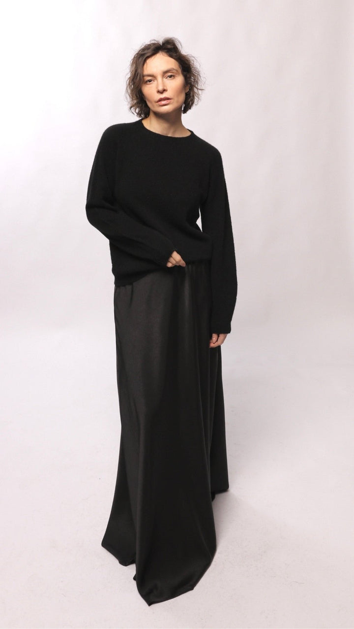 Alpaca and viscose sweater Black - BeaA - Be At Home with Yourself - sweater